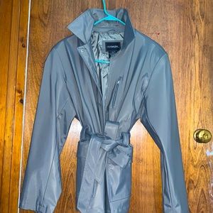 OUTBROOK Leather Zip Up Understated Jacket + Strap